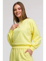 B293 Mikina s otevřenými zády - lemon