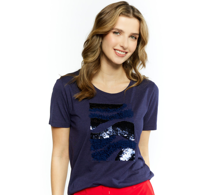 Monnari Trička Dámské tričko s potiskem Navy Blue