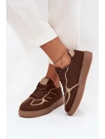 Nízké dámské tenisky Brenelle – hnědé