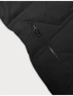 Černá dámská zimní bunda s kapucí model 21783432 - J.STYLE Černá dámská zimní bunda s kapucí model 21783432 - J.STYLE