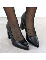 Černé lodičky na jehlovém podpatku černé Sergio Leone PB216