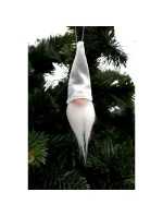 DEKORATIVNÍ PŘÍVĚSEK SANTA CLAUS 11CM BÍLÝ DEKORATIVNÍ PŘÍVĚSEK SANTA CLAUS 11CM BÍLÝ