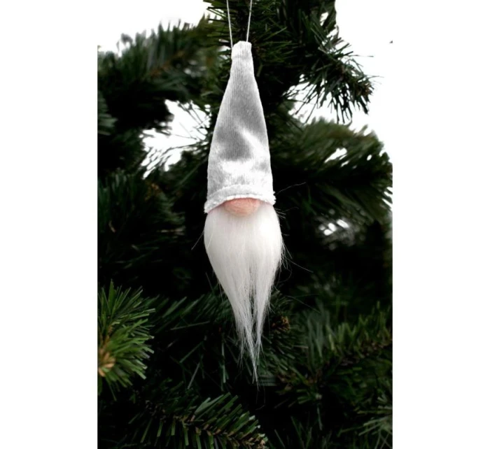 DEKORATIVNÍ PŘÍVĚSEK SANTA CLAUS 11CM BÍLÝ DEKORATIVNÍ PŘÍVĚSEK SANTA CLAUS 11CM BÍLÝ