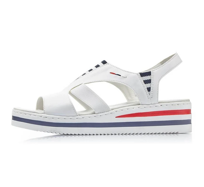 Sandály na platformě Rieker W V02Y5 white Sandály na platformě Rieker W V02Y5 white