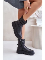 Dámské Kožené Boty na Zip S Černé model 21673708 - Zazoo Dámské Kožené Boty na Zip S Černé model 21673708 - Zazoo