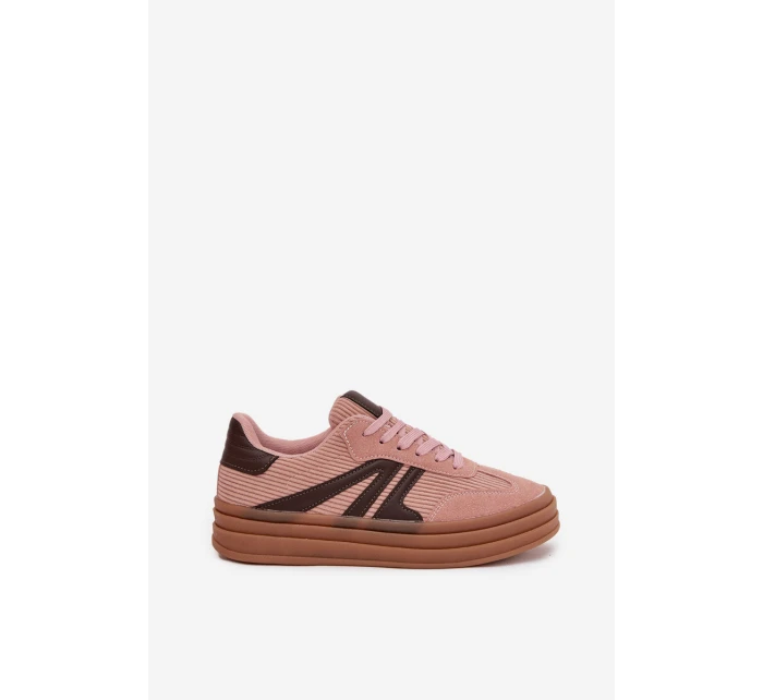 Sametové dámské tenisky na platformě Růžové Skye Sametové dámské tenisky na platformě Růžové Skye