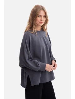 Pletená mikina uvolněného střihu model 21379939 - BeWear