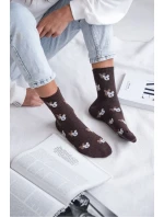 DÁMSKÉ PONOŽKY S HLAVOU MEDVÍDKA SE STÍNEM 0200.142