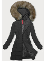 Černá péřová dámská zimní bunda (LHD-23032)