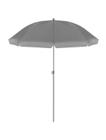 SADA ZAHRADNÍHO NÁBYTKU KULATÝ STŮL 4 ŽIDLE A SLUNEČNÍK TMAVĚ ŠEDÁ SADA ZAHRADNÍHO NÁBYTKU KULATÝ STŮL 4 ŽIDLE A SLUNEČNÍK TMAVĚ ŠEDÁ