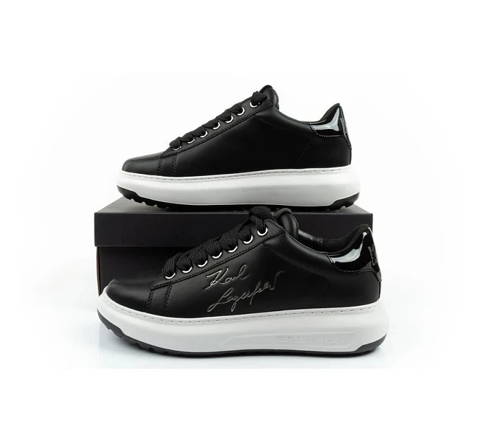 Karl Lagerfeld pánské boty Kapri tenisky přírodní kůže černé