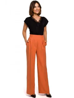 model 18002552 Top bez rukávů s krajkovým výstřihem černý - STYLOVE