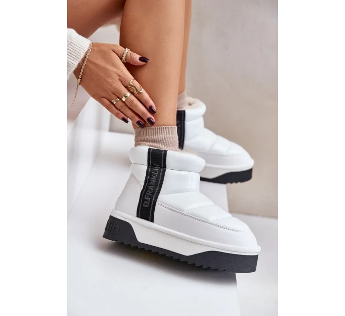 Nízké sněhule na silné podrážce D.Franklin DFSH371011 Bílé Nízké sněhule na silné podrážce D.Franklin DFSH371011 Bílé