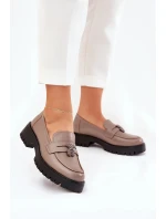 Dámské kožené mokasíny „Miś“ Vinceza – béžové Dámské kožené mokasíny „Miś“ Vinceza – béžové