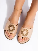 Módní nazouváky dámské hnědé bez podpatku Módní nazouváky dámské hnědé bez podpatku