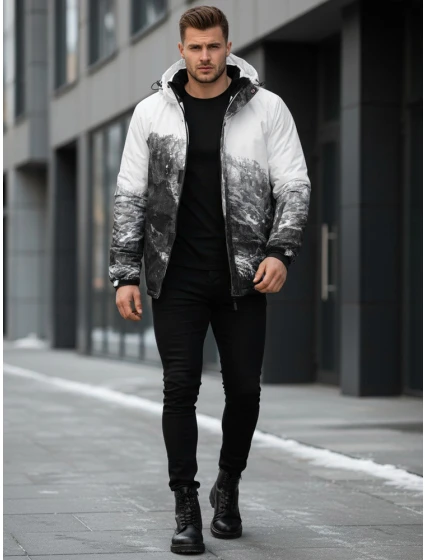 Pánská zimní lyžařská bunda černá model 21995657 - Dstreet Pánská zimní lyžařská bunda černá model 21995657 - Dstreet