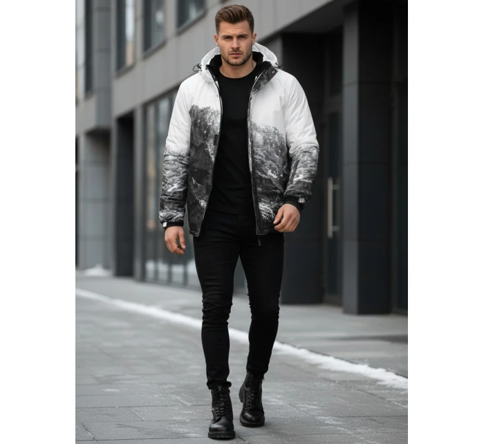 Pánská zimní lyžařská bunda černá model 21995657 - Dstreet Pánská zimní lyžařská bunda černá model 21995657 - Dstreet