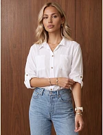 Koszula damska z  biała model 22554575 - FashionStreet
