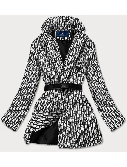 Lehká bílá dámská bunda s páskem model 15846257 - Ann Gissy