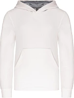 Kariban K 453 Dětská kontrastní mikina s kapucí 20.K453 white/fine grey