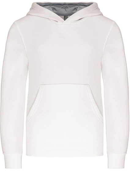 Kariban K 453 Dětská kontrastní mikina s kapucí 20.K453 white/fine grey Kariban K 453 Dětská kontrastní mikina s kapucí 20.K453 white/fine grey