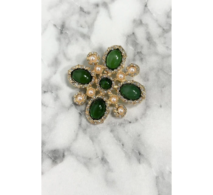 Brož model 18753463 2 zelená - K-Fashion