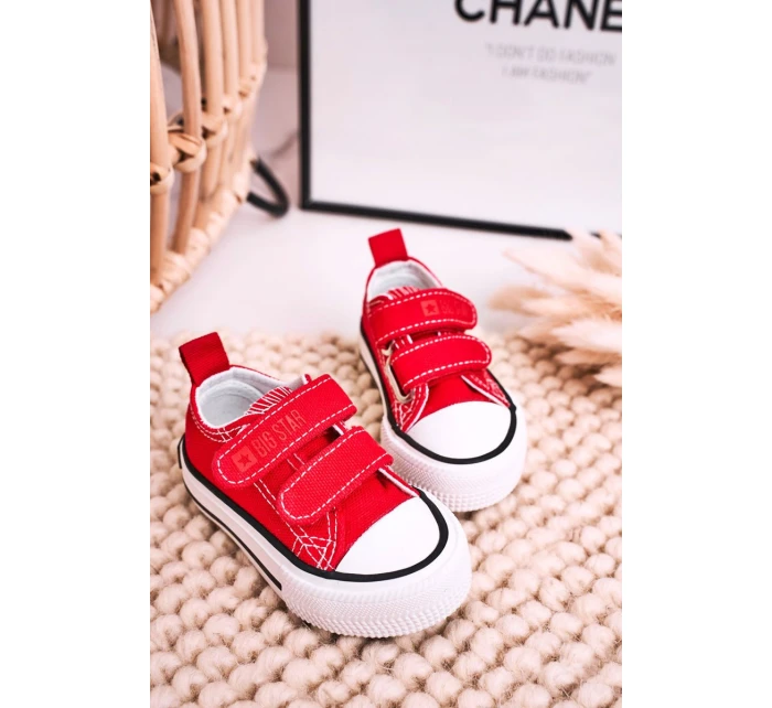 Dětské Tenisky Na Suchý Zip BIG STAR HH374202 červené Dětské Tenisky Na Suchý Zip BIG STAR HH374202 červené