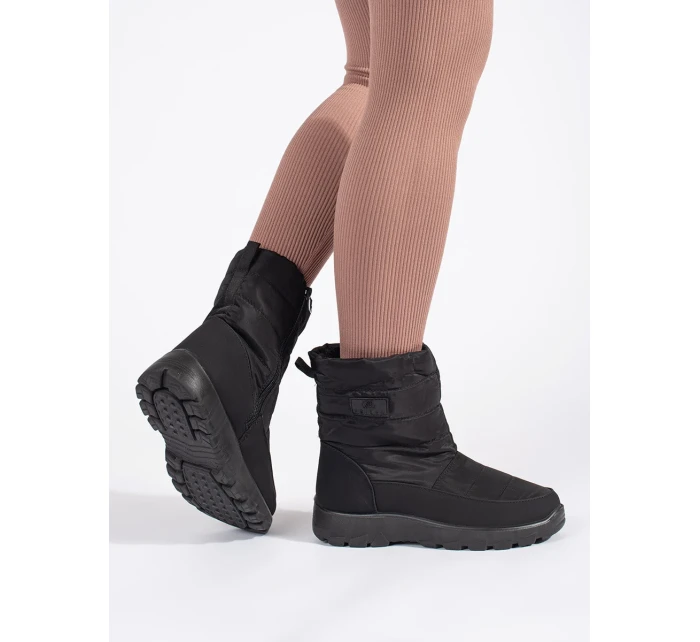 Pohodlné dámské sněhule černé bez podpatku Pohodlné dámské sněhule černé bez podpatku