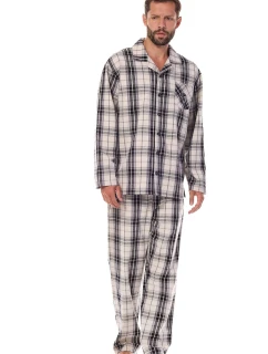 Pyžamo L&L 2471 Ben long/r M-XL pánské rozepínací