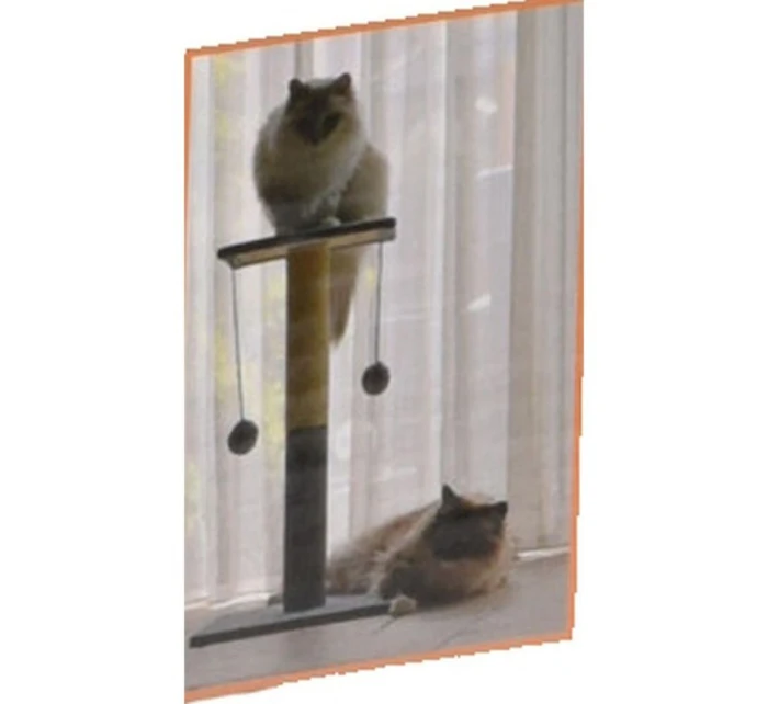 ŠKRÁBACÍ STROM PRO KOČKY 59CM 2 KOULE