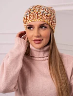 Dámská čepice s bambulí Maria K335 hořčicová