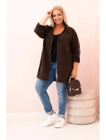 Dámská mikina s ozdobnými rukávy černá masełkowa