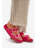 Dámské Pantofle S Přezkami A Dekorativním Fuchsie model 21696562 - Boto Dámské Pantofle S Přezkami A Dekorativním Fuchsie model 21696562 - Boto