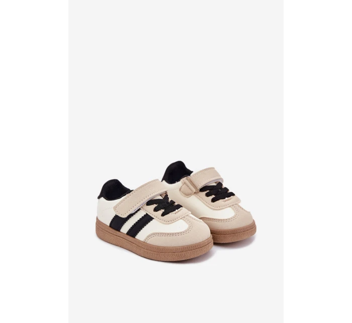 Sportovní Obuv Tenisky Dětské Na Suchý Zip Béžové model 21700597 - Boto Sportovní Obuv Tenisky Dětské Na Suchý Zip Béžové model 21700597 - Boto