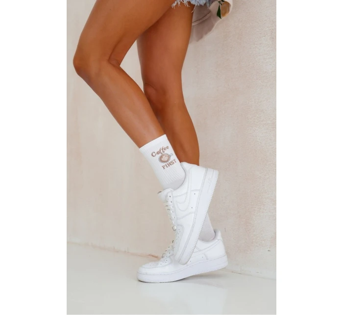 Dámské ponožky Coffee model 21713031 Bílé - Milena Dámské ponožky Coffee model 21713031 Bílé - Milena