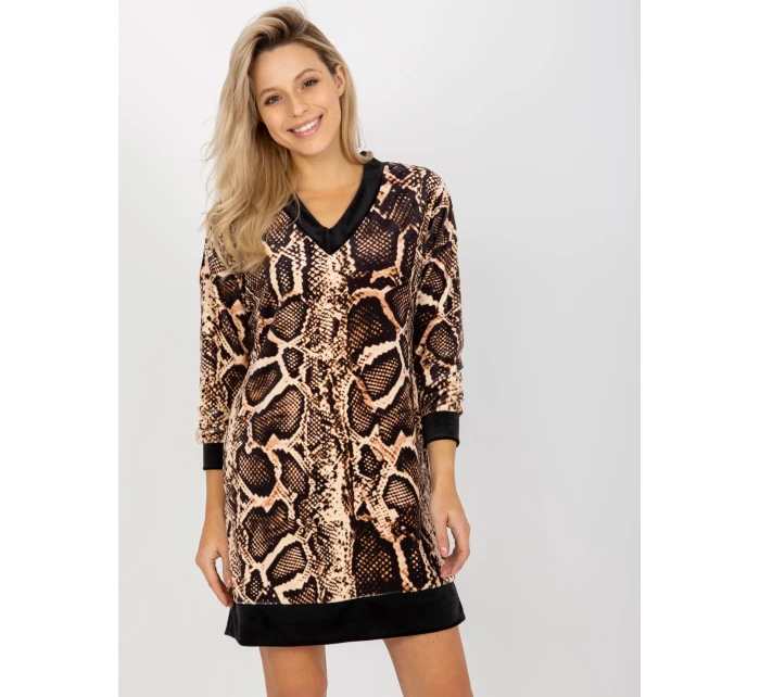 Dámské šaty TU 8189 4.09 černá a béžová - FPrice