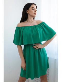 Španělské šaty do pasu zelené