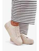 Dámské plátěné tenisky Big Star – béžové