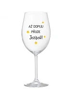 AŽ DOPIJU, PŘIJDE JEŽÍŠEK - čirá sklenice na víno 350 ml