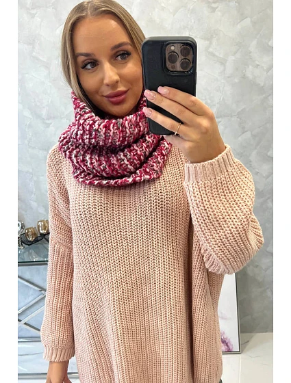 model 18752023 Dámský šátek s čepicí fuchsiová - K-Fashion
