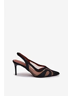 Dámské sandály na jehlovém podpatku Černé model 22103166 - Boto Dámské sandály na jehlovém podpatku Černé model 22103166 - Boto