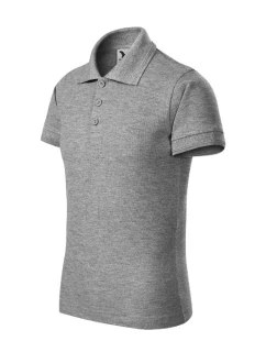 Pique Polo polokošile dětská tmavě šedý melír