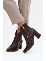 Boty na podpatku  model 219130 Step in style