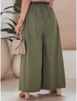 FLOWES khaki FashionStreet kalhotová sukně s páskem UY2593