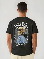 Pánské tričko Forever Cool oversize černé FashionStreet NX4010R