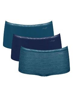 Dámské kalhotky GO Crush Short C3P - Turquoise - tyrkys M024 - SLOGGI