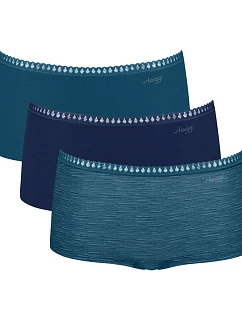 Dámské kalhotky GO Crush Short C3P - Turquoise - tyrkys M024 - SLOGGI