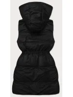 Černá jednoduchá dámská péřová vesta (5M3186-392)