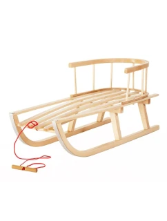 Klasické dřevěné sáňky s opěradlem GreenBlue GB136