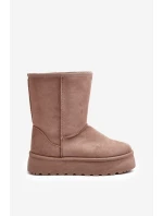 Dámské zimní boty s tmavě béžové model 21635529 - Boto Dámské zimní boty s tmavě béžové model 21635529 - Boto